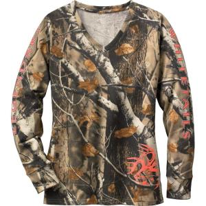 Legendary Whitetails Women’s Non-Typical Long Sleeve T-Shirt(Big Game Field Camo)