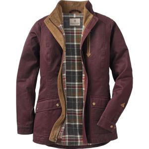 Legendary Whitetails Women’s Shirt Jacket Long Sleeve Flannel Lined(Rusty Maroon)