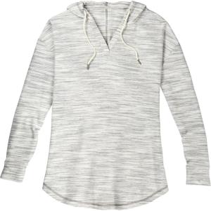 Legendary Whitetails Women’s Space Dye Knit V-Neck Pullover Hoodie Top(Grey Space Dye)