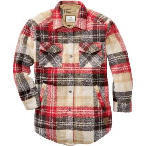 Legendary Whitetails Women’s Treasure Shirt Jacket(Cherry Wood Plaid)