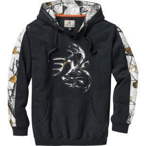 Legendary Whitetails mens Hoodie(Black Snow Camo)