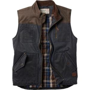 Legendary Whitetails mens Tough as Buck Vest for Men, Work Flannel Lined Hunting Outerwear, Casual Western Insulated Zip Up(Navy)