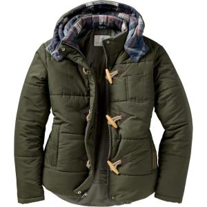 Legendary Whitetails womens Quilted Toggle Puffer Jacket(Army)
