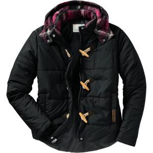 Legendary Whitetails womens Quilted Toggle Puffer Jacket(Black)