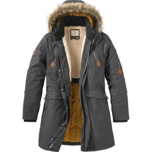 Legendary Whitetails womens Water Resistant Anchorage Parka Winter Coat With Removable Hood(Dark Coal Heather)