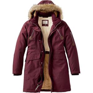 Legendary Whitetails womens Water Resistant Anchorage Parka Winter Coat With Removable Hood(Rusty Maroon)