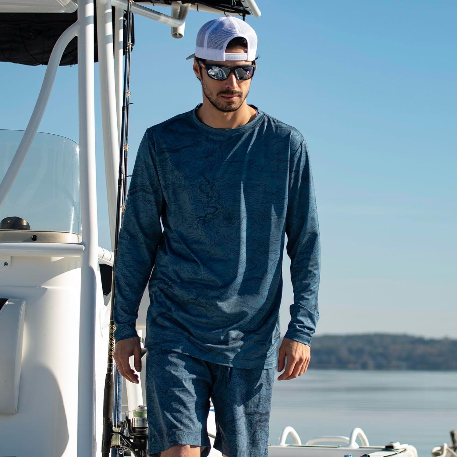 imageLegendary Whitetails Mens UPF 50 Uv Sun Protection Moisture Wicking Long Sleeve TShirtAegean Trail