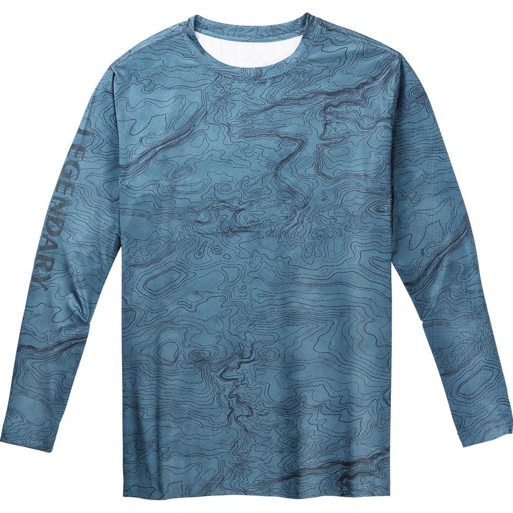 imageLegendary Whitetails Mens UPF 50 Uv Sun Protection Moisture Wicking Long Sleeve TShirtAegean Trail