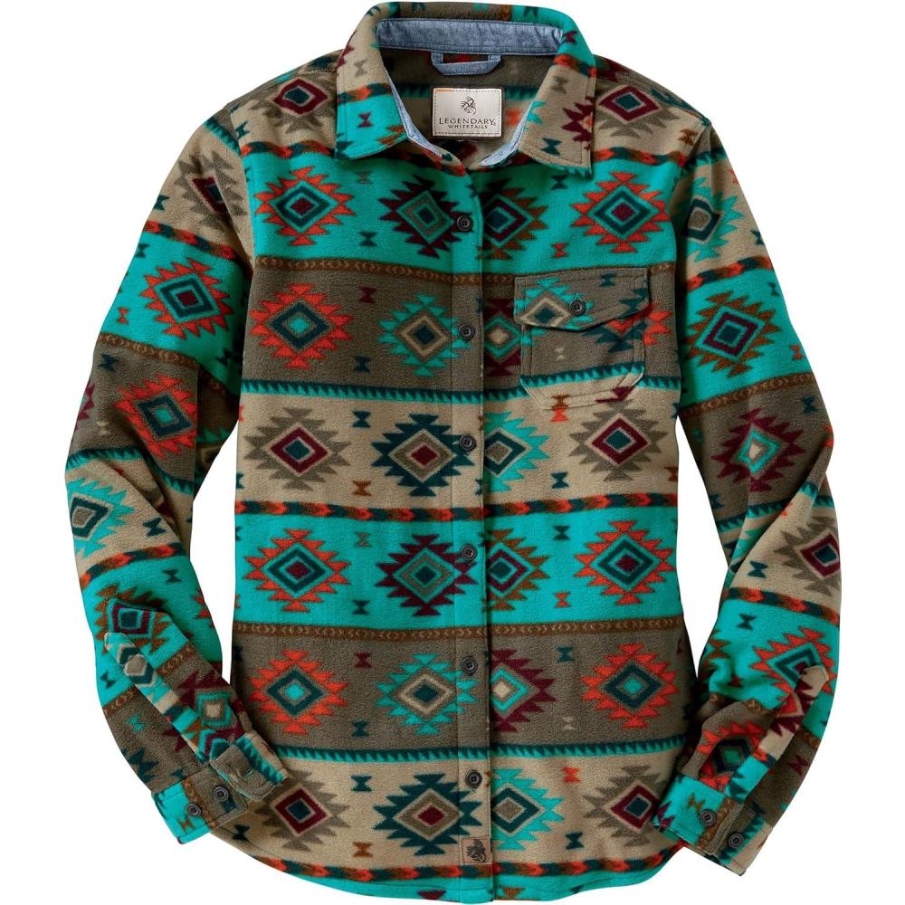 imageLegendary Whitetails Womens Trail Guide Fleece Button Down ShirtDesert Bow