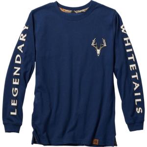 Legendary Whitetails Boys’ Kids Legendary Non-Typical Knit Long Sleeve T-Shirt(Crater Lake Blue)
