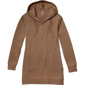 Legendary Whitetails Womens Long Sleeve Oversized Hoodie Knit Sweatshirt Dress with Pockets(Cinnamon Swirl)