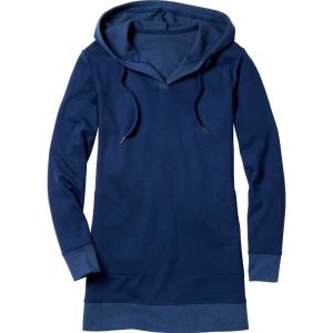Legendary Whitetails Womens Long Sleeve Oversized Hoodie Knit Sweatshirt Dress with Pockets(Crater Lake Blue)