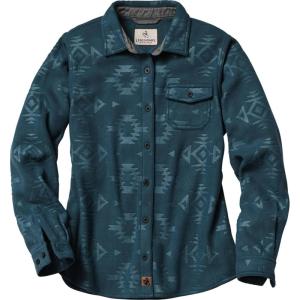 Legendary Whitetails Women’s Trail Guide Fleece Button Down Shirt(Blue Wing Teal)