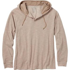 Legendary Whitetails mens Legendary Outdoors Hooded Pullover Slub Knit Performance Henley(Dune Slub)