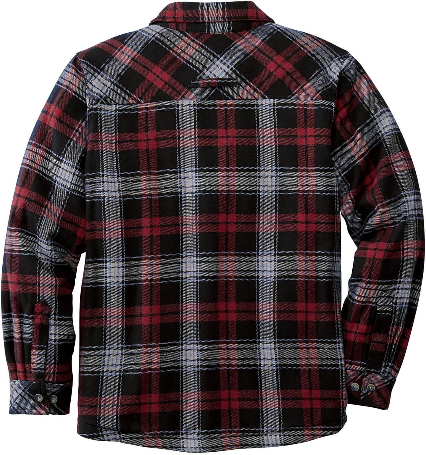 imageLegendary Whitetails Mens Deer Camp Berber Lined Flannel Shirt JacketCampfire Plaid Berber  Legacy
