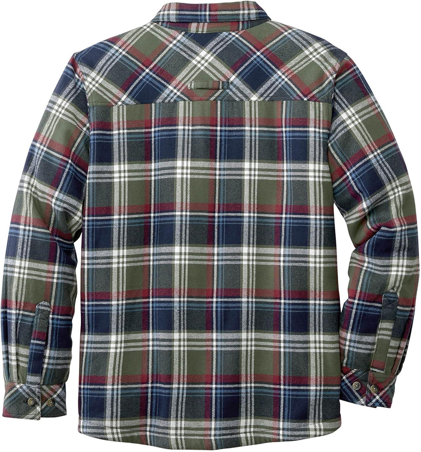 imageLegendary Whitetails Mens Deer Camp Berber Lined Flannel Shirt JacketNightshade Plaid Berber  Legacy