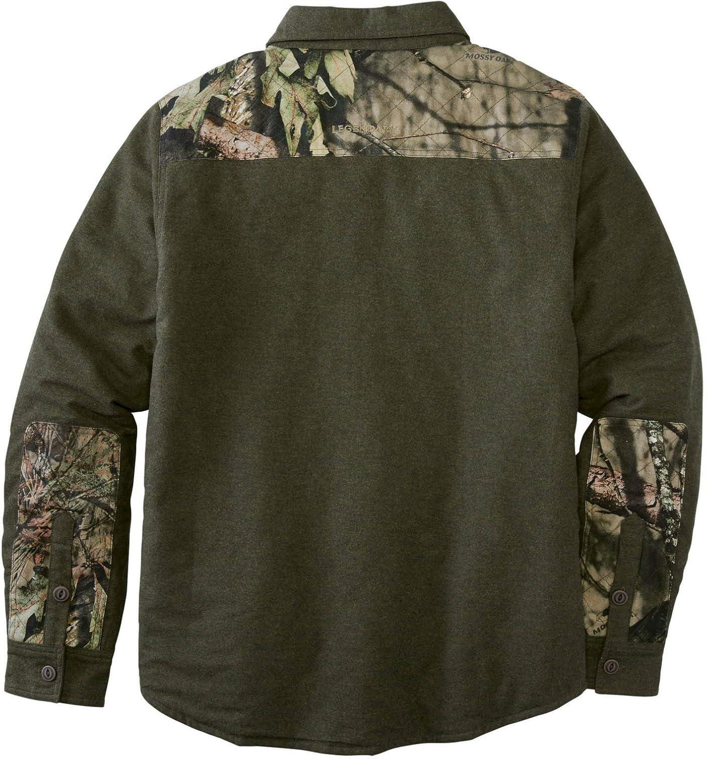 imageLegendary Whitetails mens Woodsman Heavyweight Quilted Shirt JacketArmyMossy Oak Country