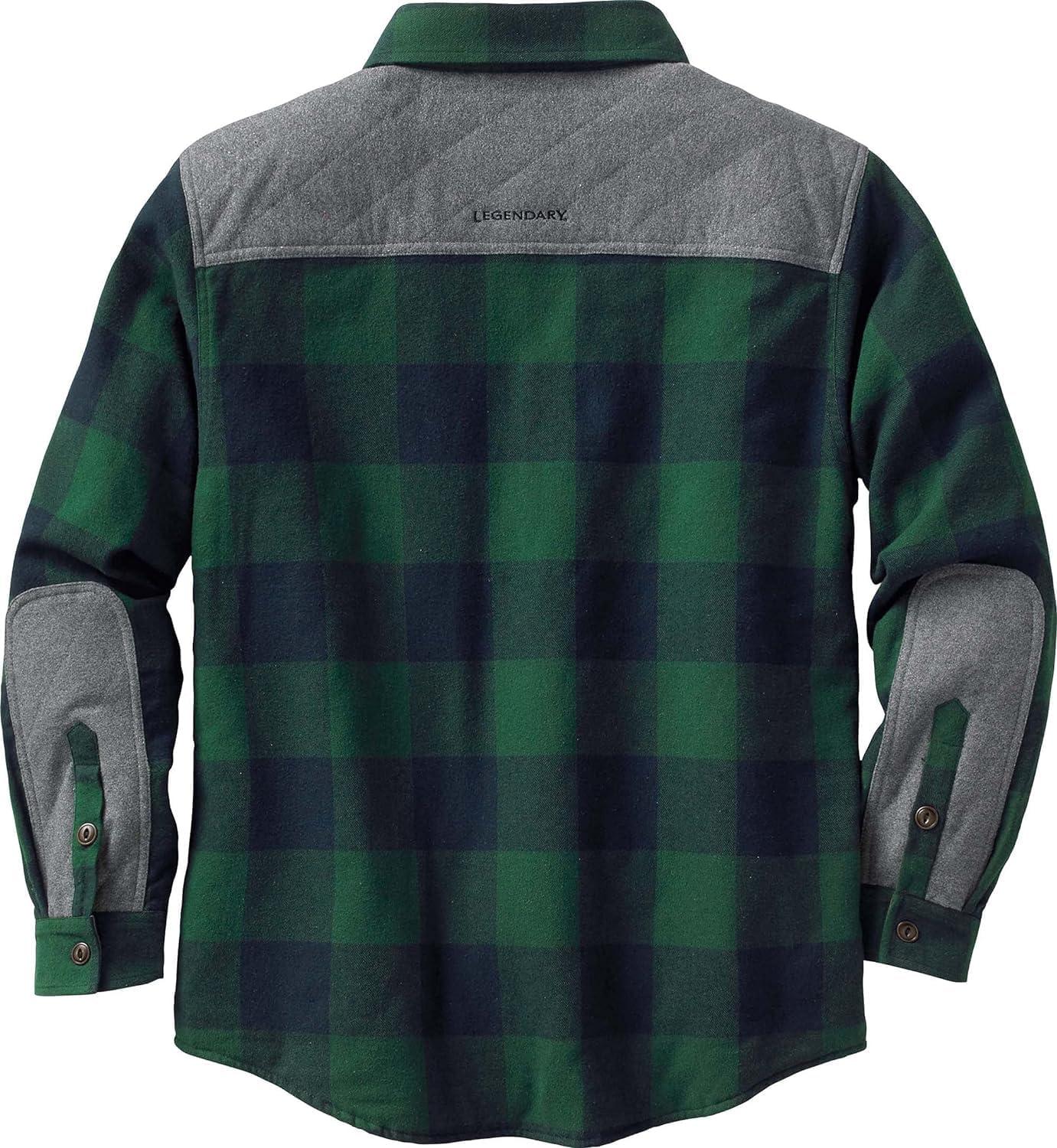 imageLegendary Whitetails mens Woodsman Heavyweight Quilted Shirt JacketEvergreen Plaid