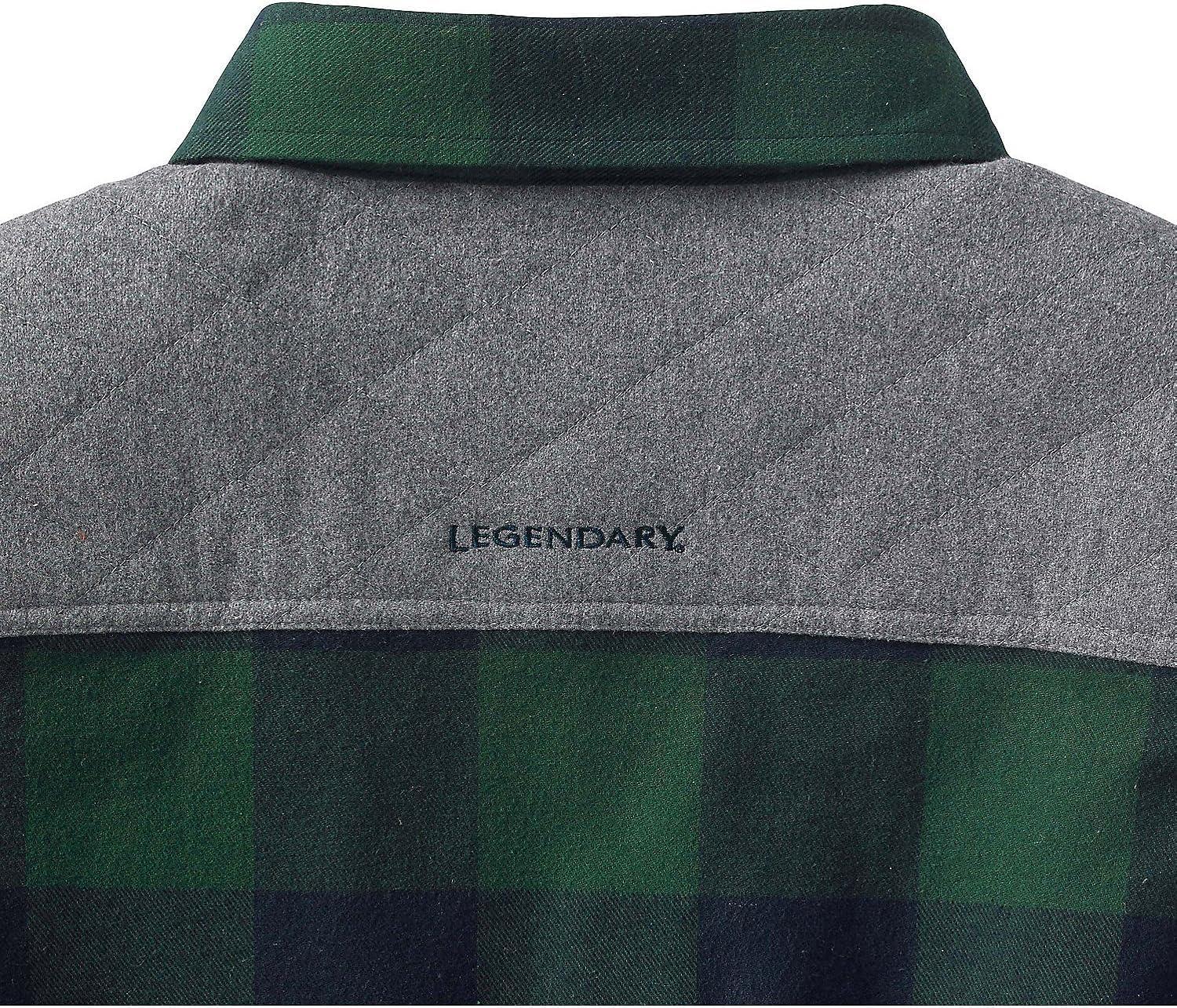 imageLegendary Whitetails mens Woodsman Heavyweight Quilted Shirt JacketEvergreen Plaid