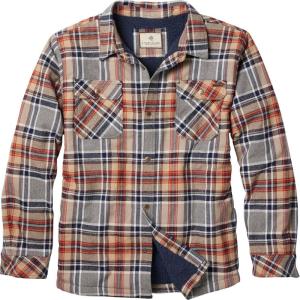Legendary Whitetails Men’s Deer Camp Berber Lined Flannel Shirt Jacket(Montana Plaid)