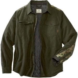 Legendary Whitetails mens Woodsman Heavyweight Quilted Shirt Jacket(Army/Mossy Oak Country)