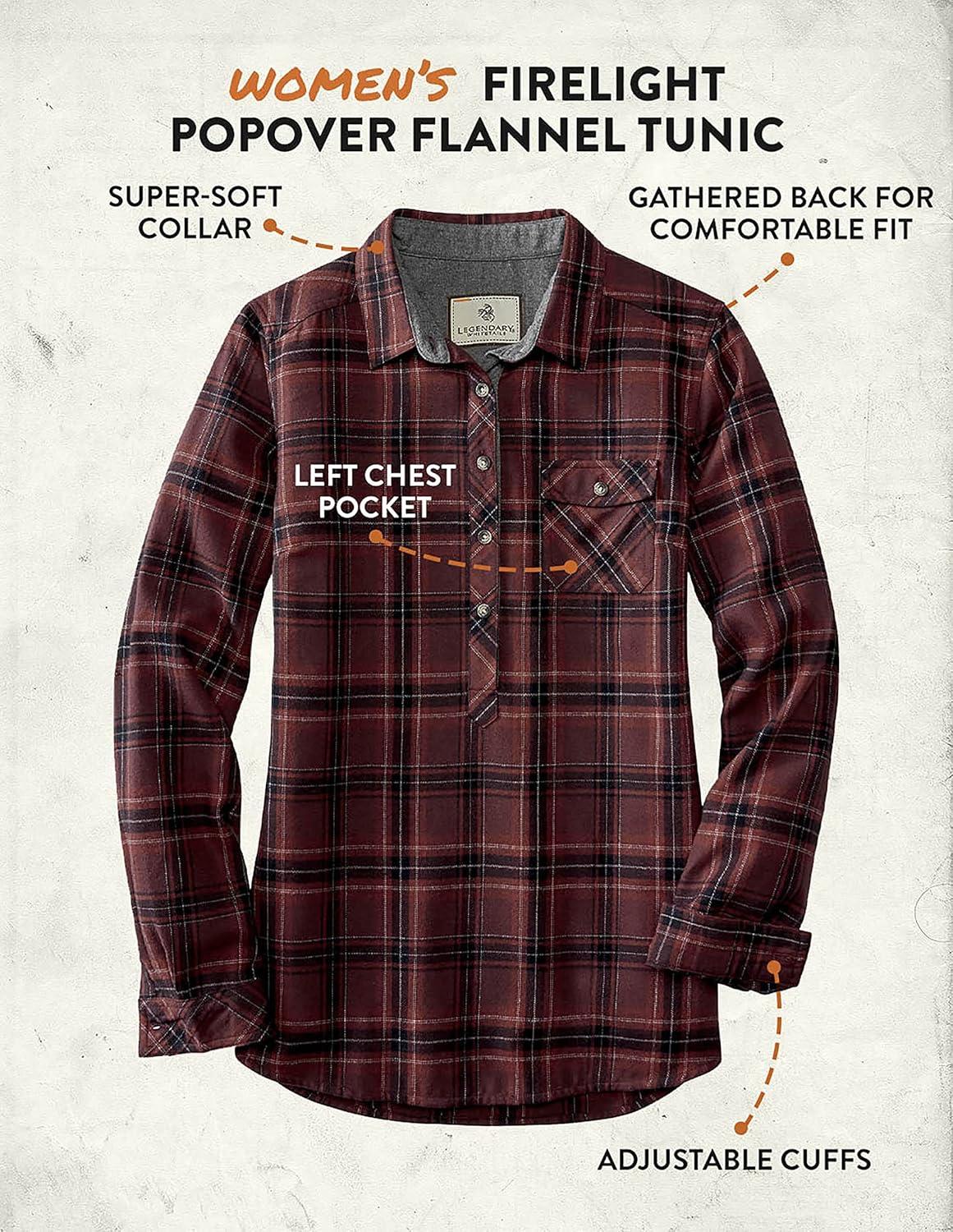 imageLegendary Whitetails Womens Firelight Popover Flannel TunicAutumn Maple Plaid