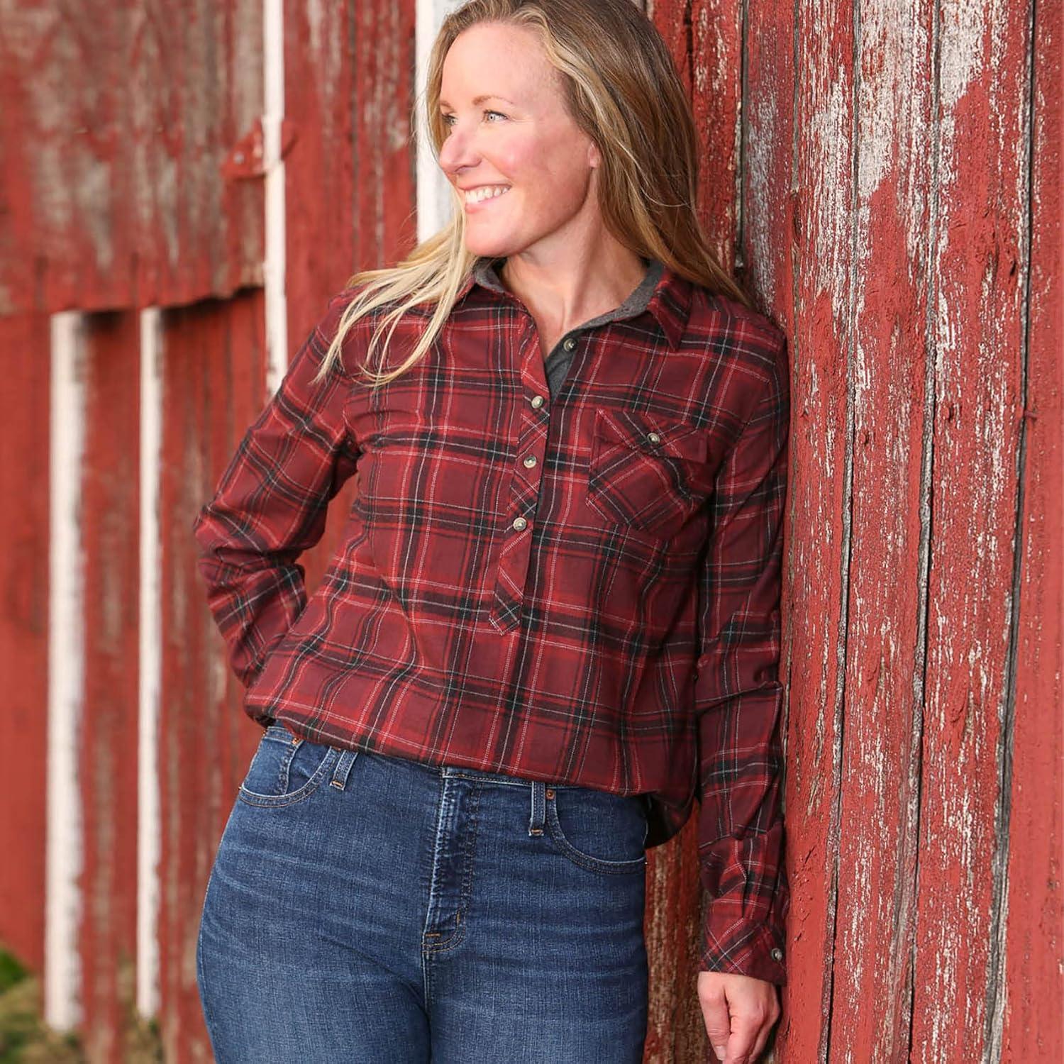 imageLegendary Whitetails Womens Firelight Popover Flannel TunicMoonshine Plaid