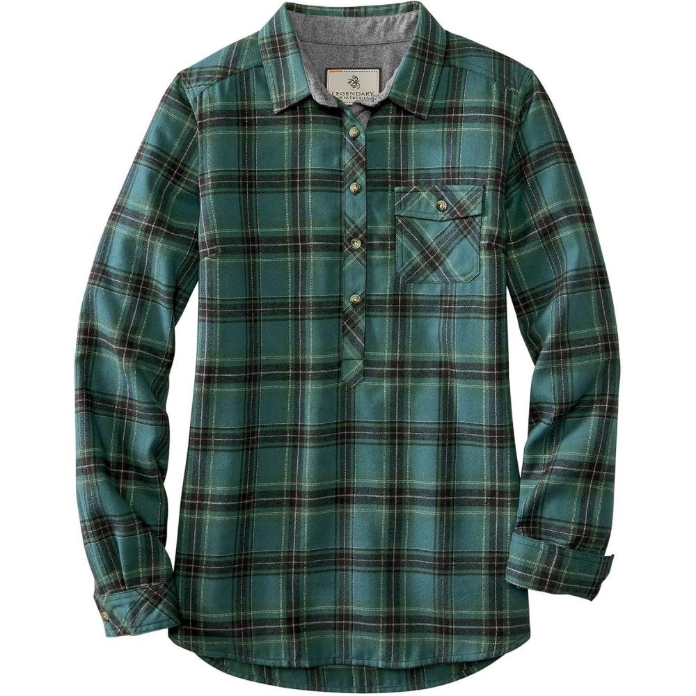 imageLegendary Whitetails Womens Firelight Popover Flannel TunicPine Ridge Plaid
