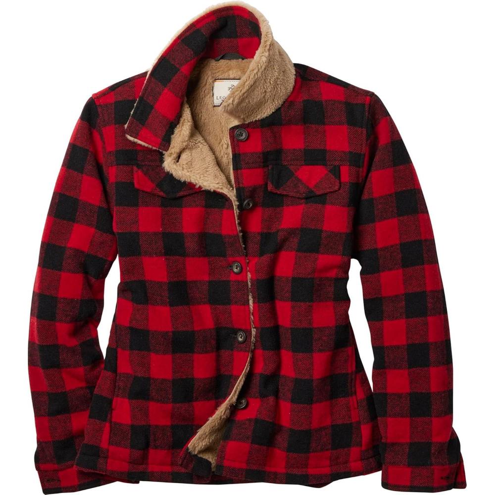 imageLegendary Whitetails Womens Chippewa Sherpa Lined Wool JacketMedium Buffalo Check